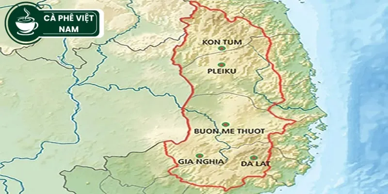 bản đồ cà phê Việt Nam bản đồ cà phê Việt Nam